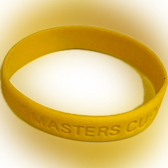 RARE TENNIS MASTERS CUP PEACE OF MIND YELLOW SILICONE BRACELET RUBBER JEWELRY - Picture 6 of 11